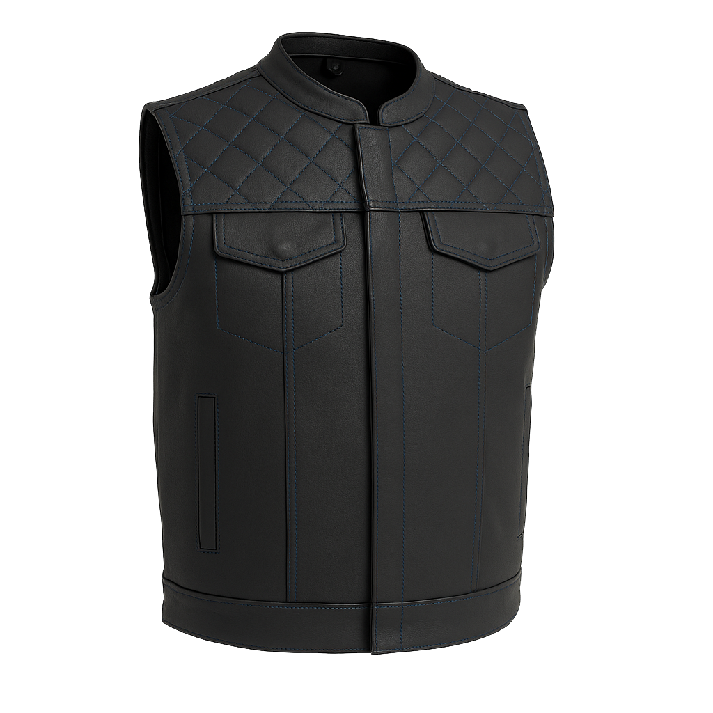 Scarlet Stitch - Men's Club Style Leather Vest