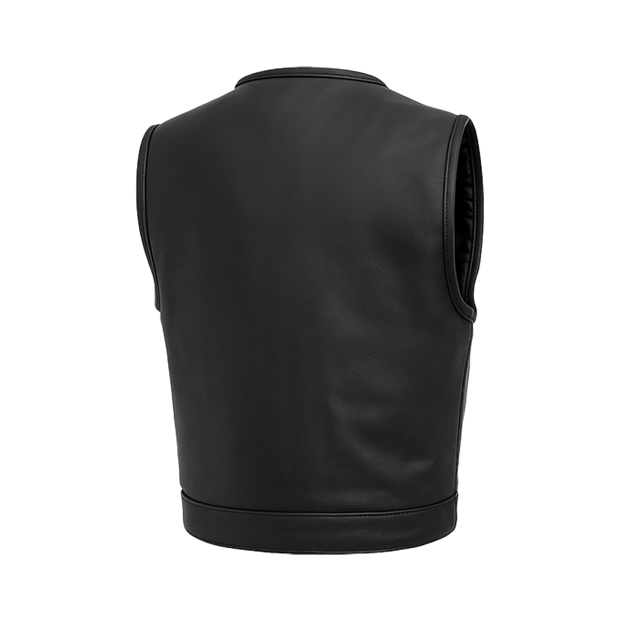 Vigilante - Men's Platinum Leather Motorcycle Vest