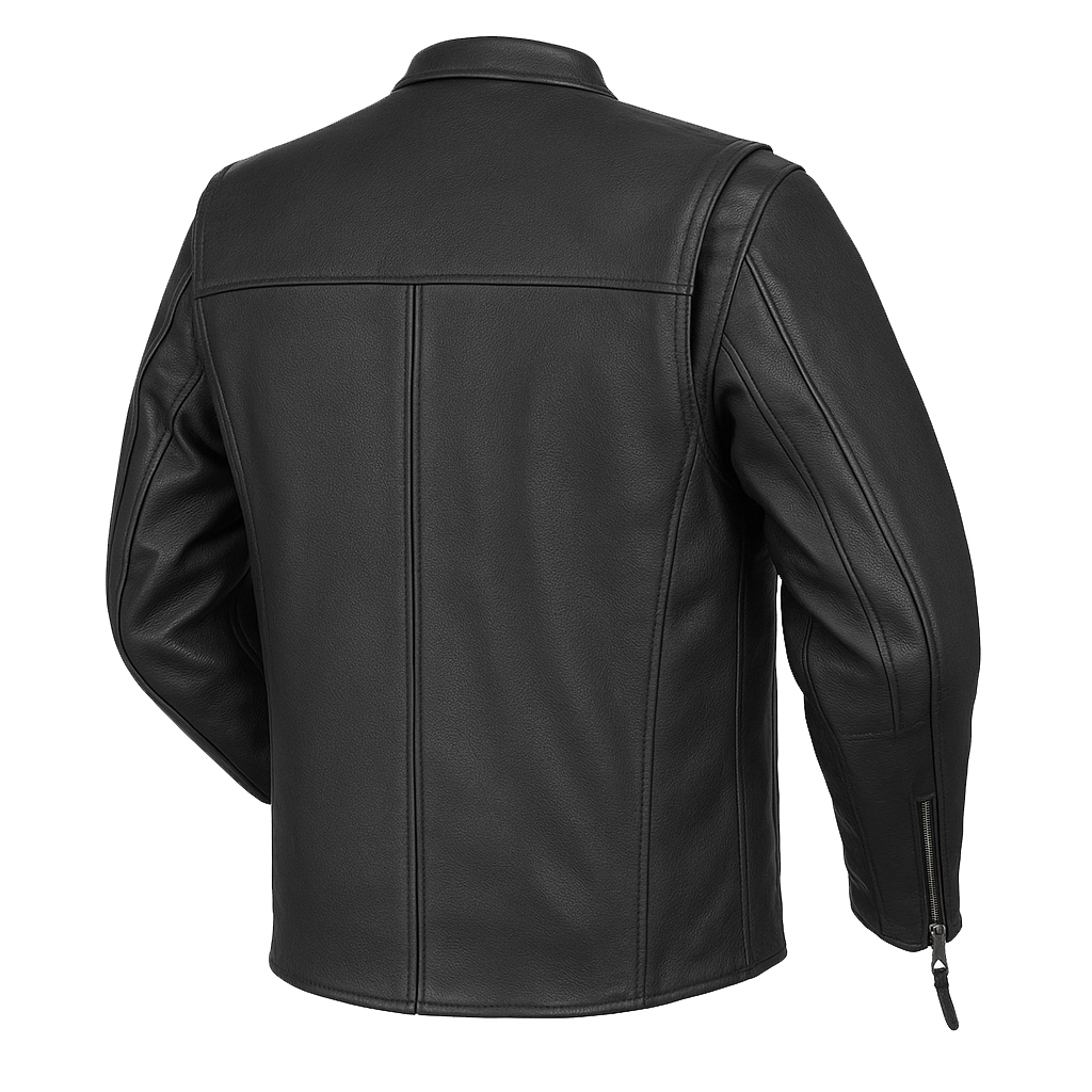 PR-204 Prime Edge – Men's Motorcycle Café Style Leather Jacket