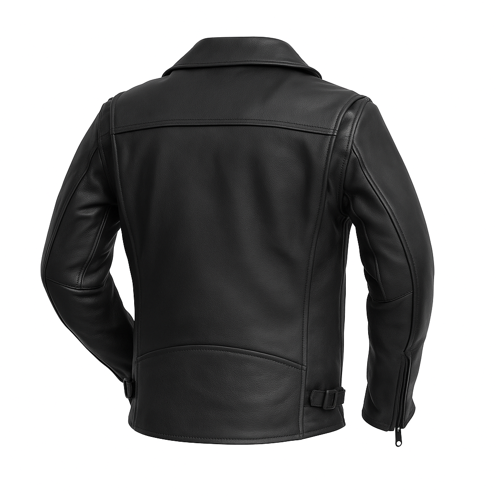 PR-221 Scarlet Steel Man's Motorcycle Leather Jacket