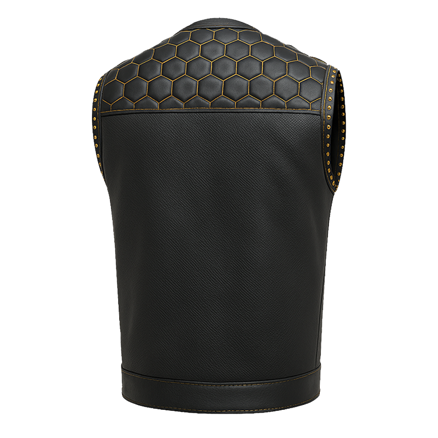 Stingblade - Perforated Men's Club Style Leather Vest