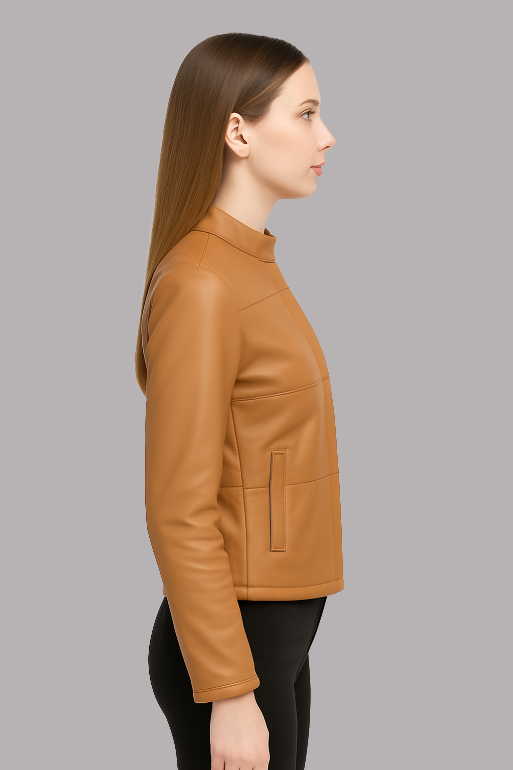 Olenna Pale Leather Jacket