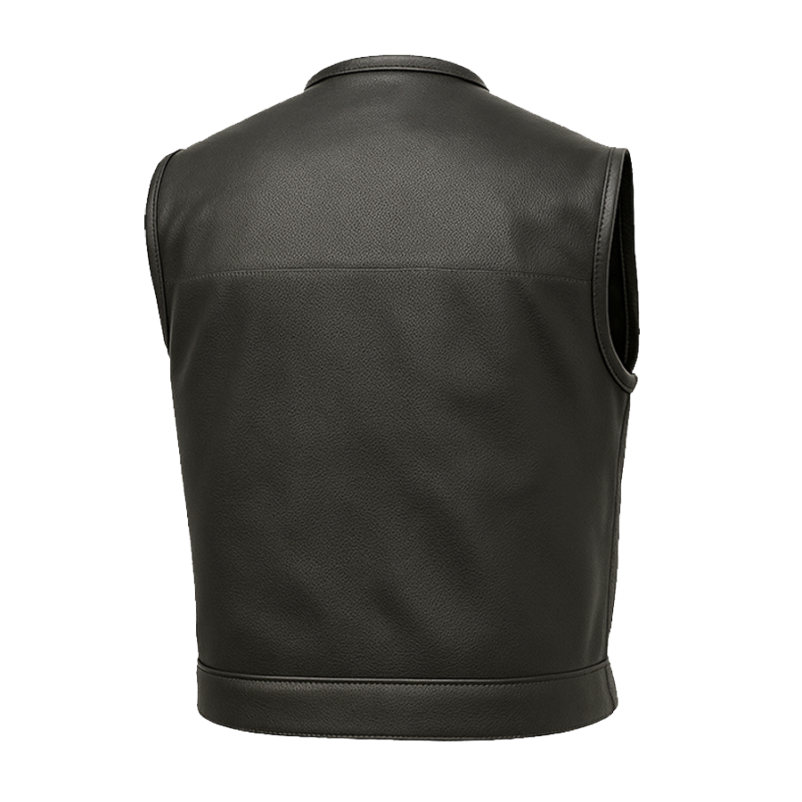 Nightwolf - Men's Motorcycle Perforated Leather Vest