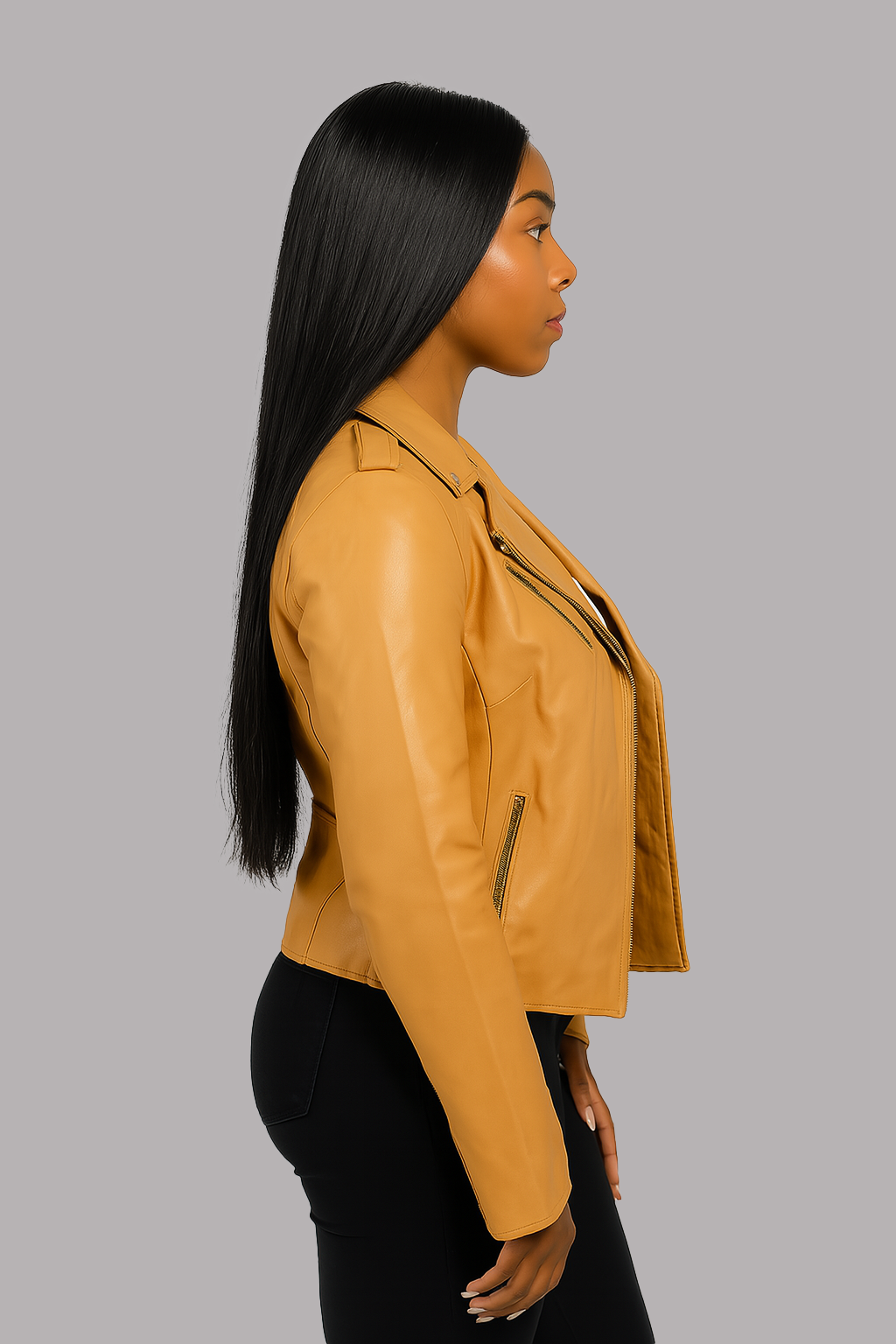 Sloane Steel Leather Jacket