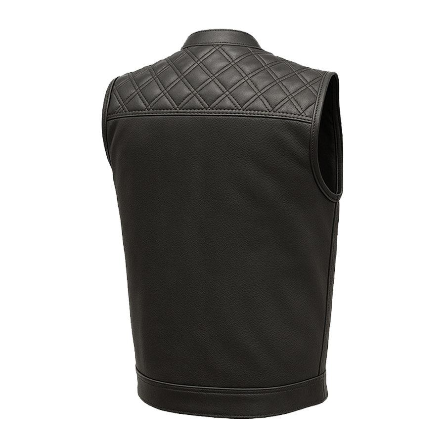 Ravencrest – Men’s Club Style Perforated Leather Vest
