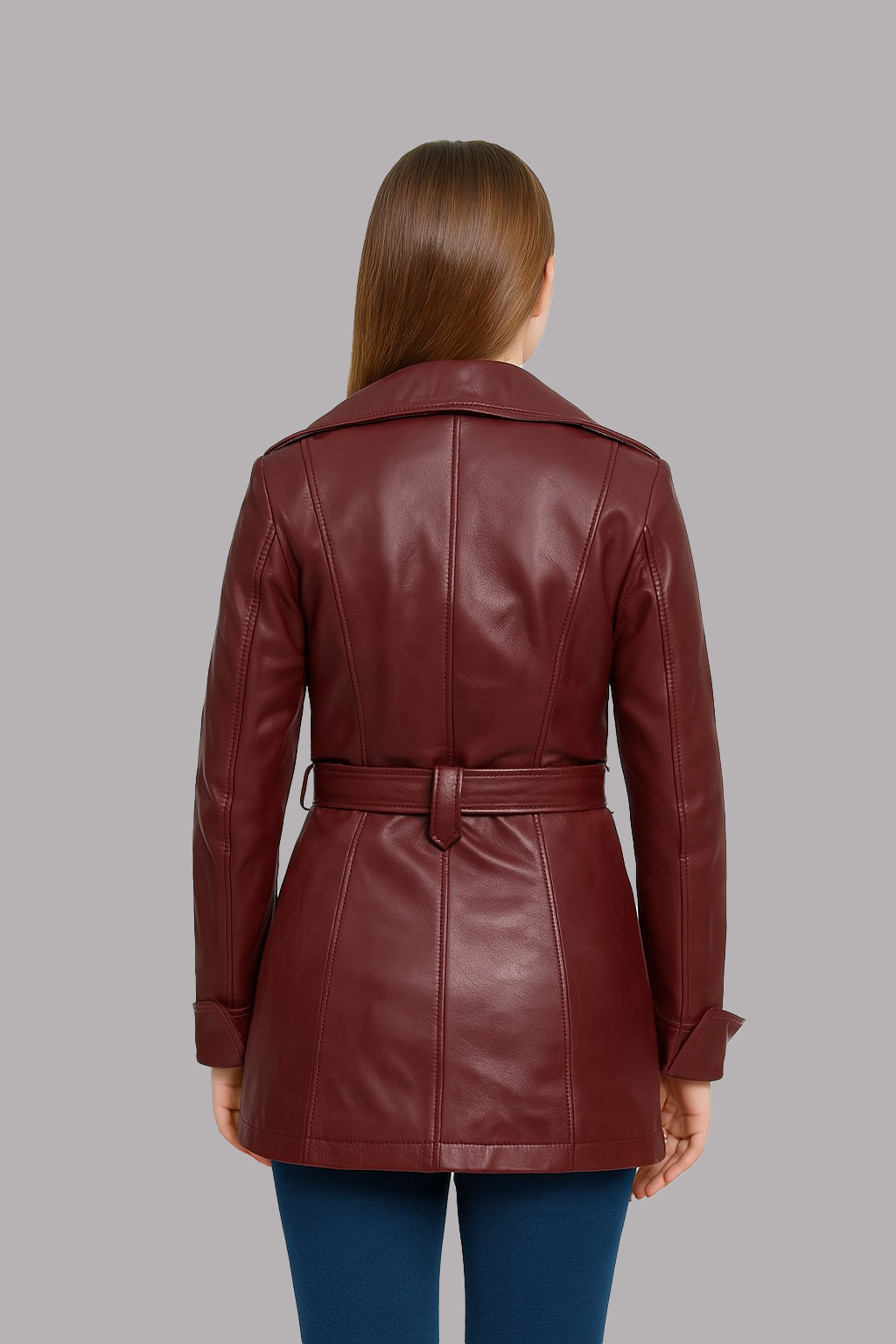 Elara Trench Leatger Coat
