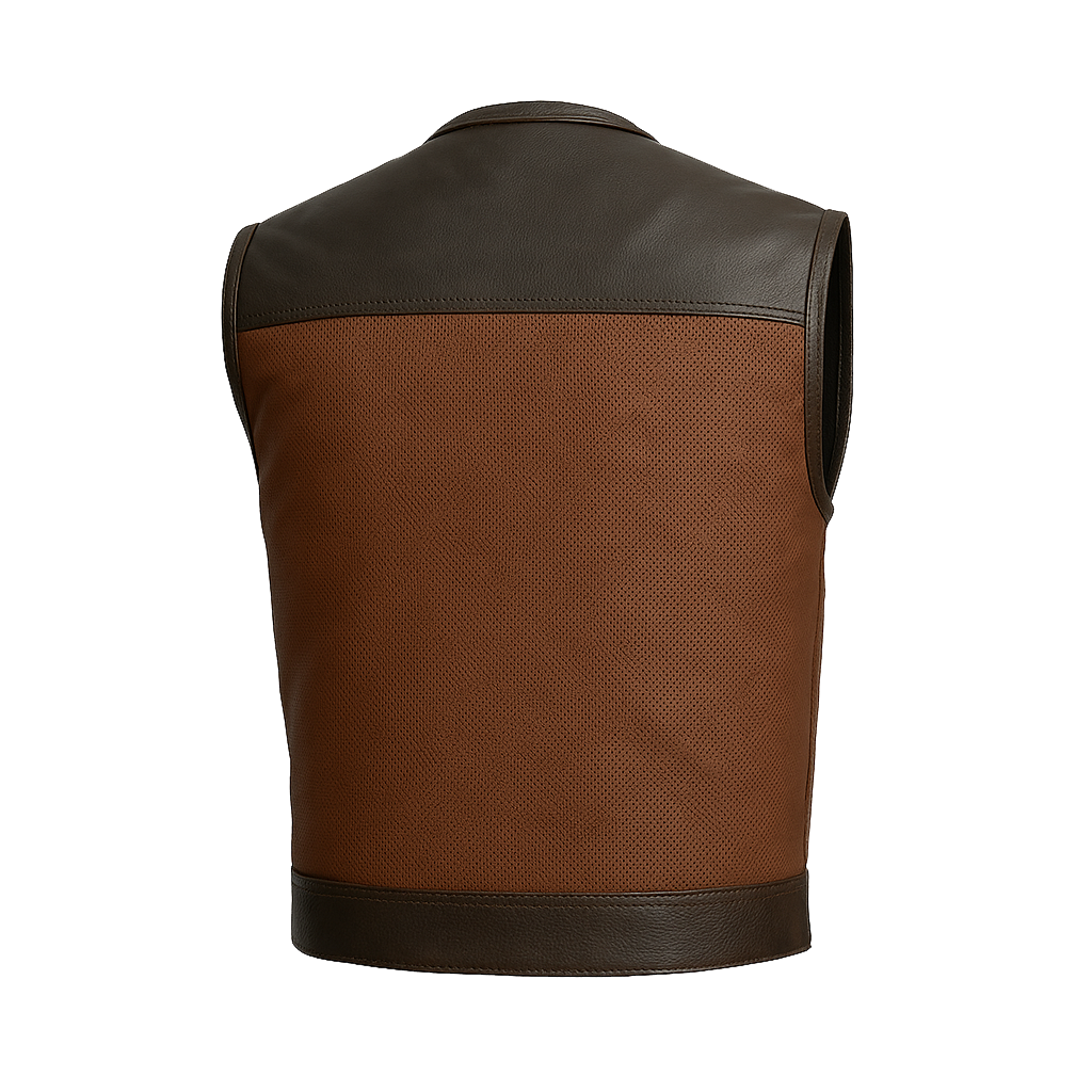 Coalhide - Men's Two-Tone Leather Motorcycle Vest