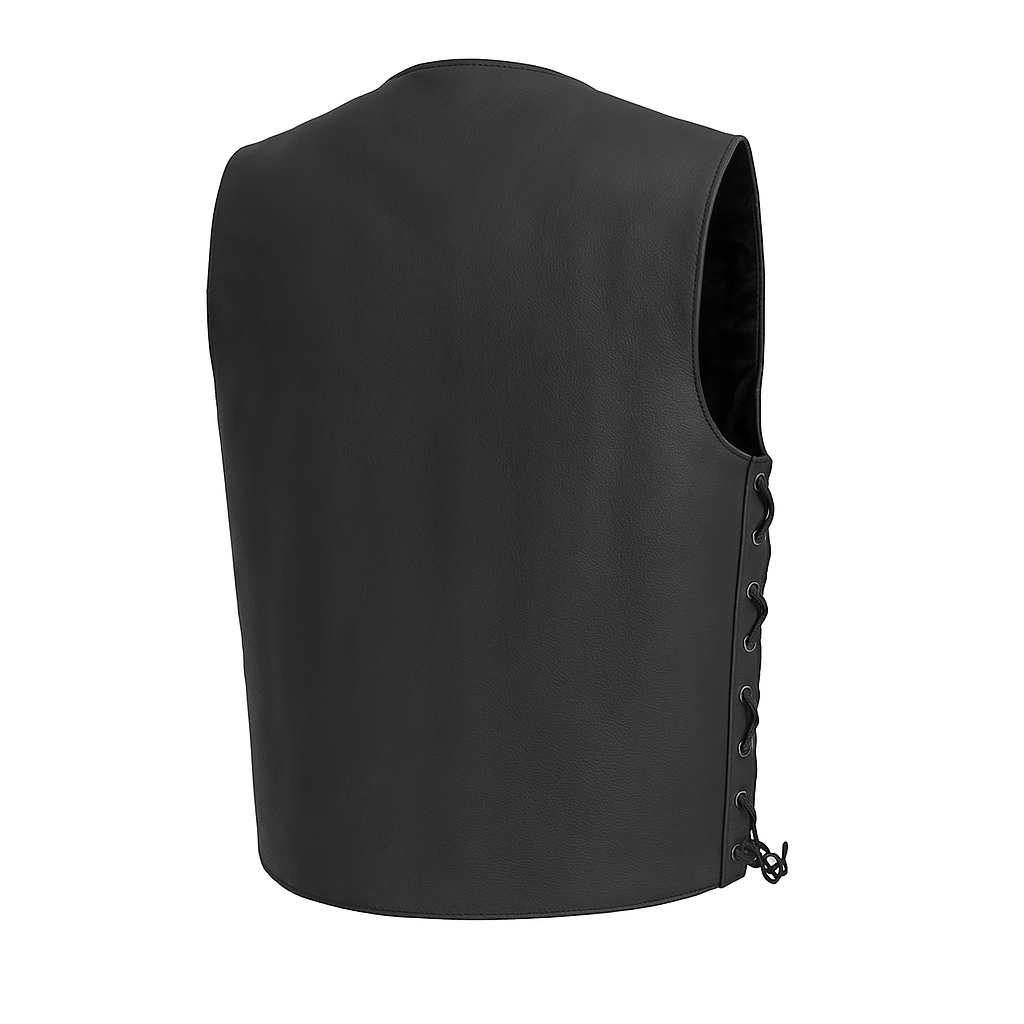 Night Deputy - Men's Motorcycle Western Style Leather Vest