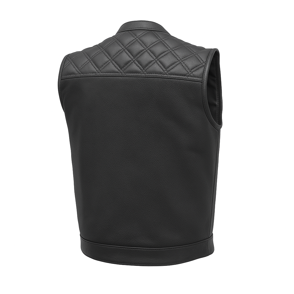 Ravencrest – Men’s Club Style Perforated Leather Vest