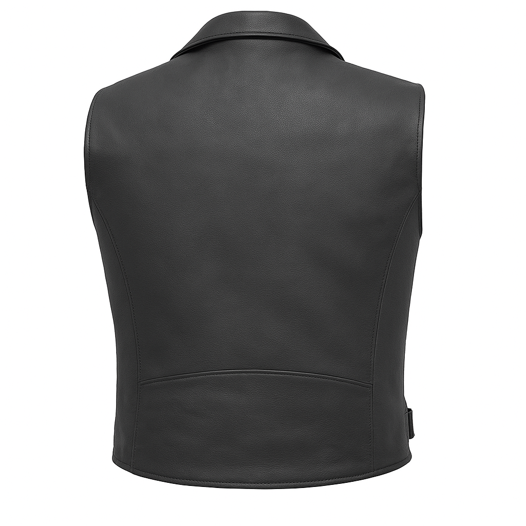 Thunderbrand - Men's Moto Style Leather Vest