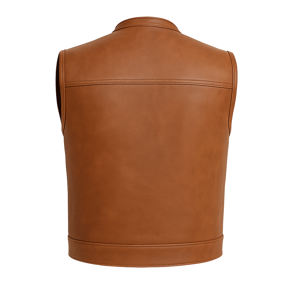 Vigilante - Men's Platinum Leather Motorcycle Vest