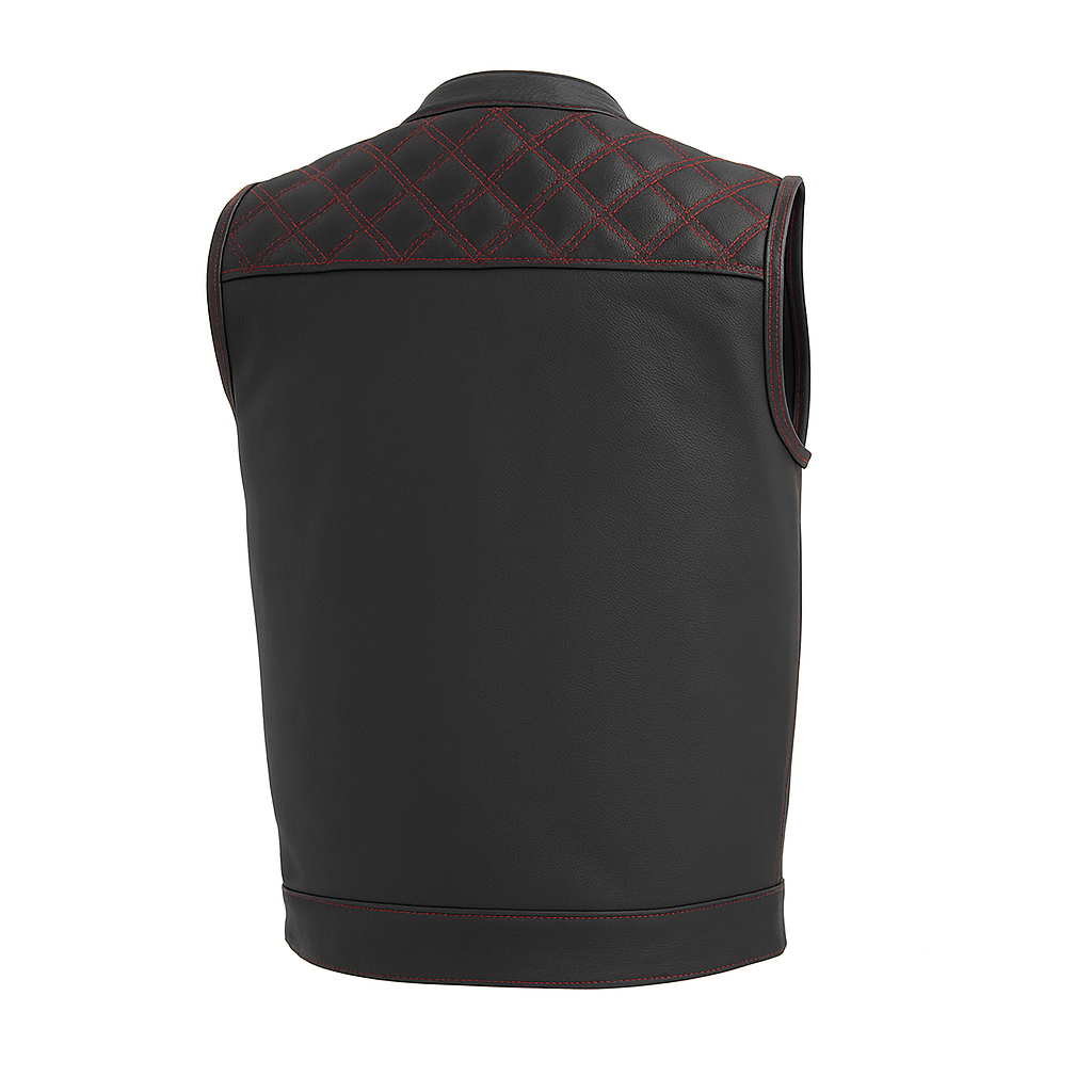 Scarlet Stitch - Men's Club Style Leather Vest