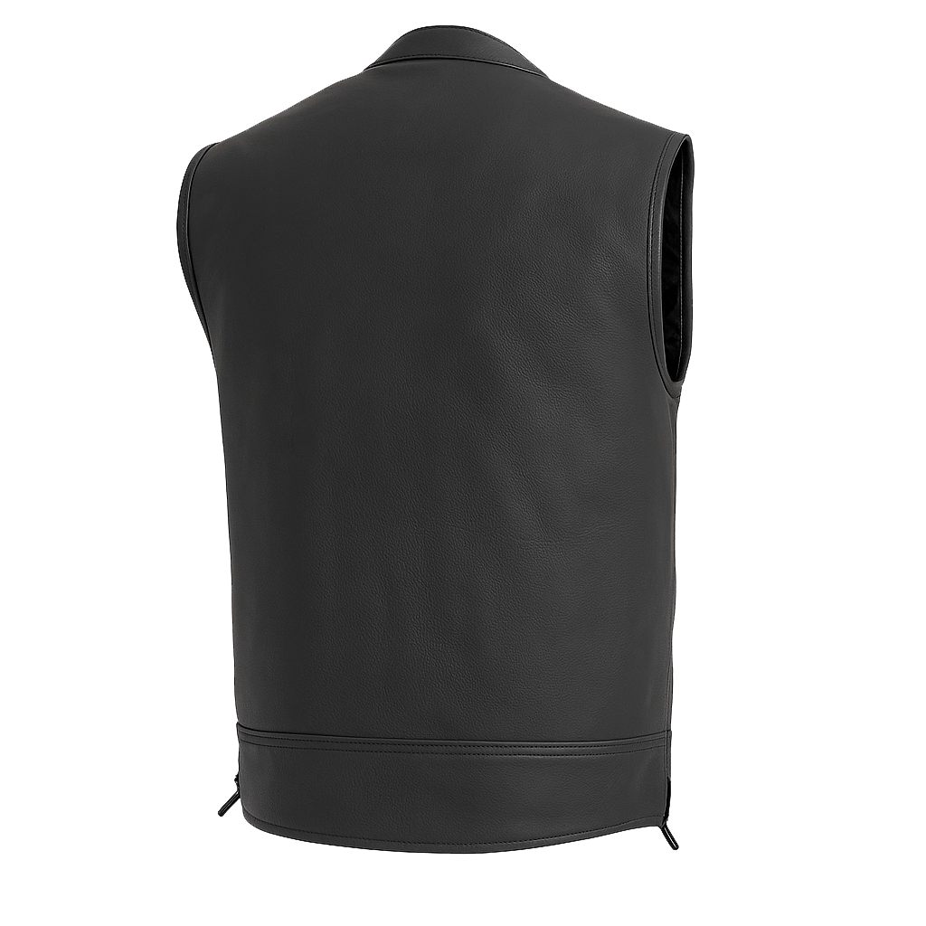 Onyx Drift - Men's Motorcycle Leather Vest