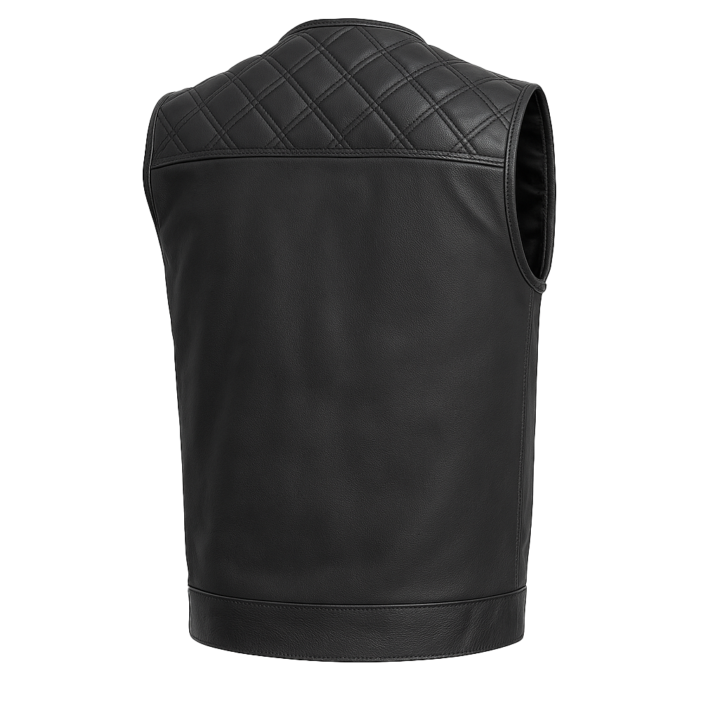 Stealth Commander - Men's Motorcycle Leather Vest