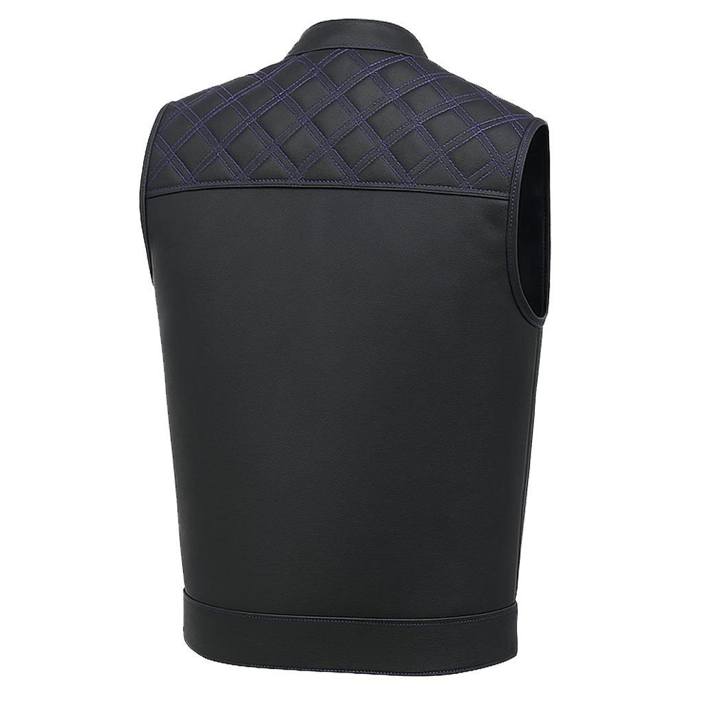 Scarlet Stitch - Men's Club Style Leather Vest