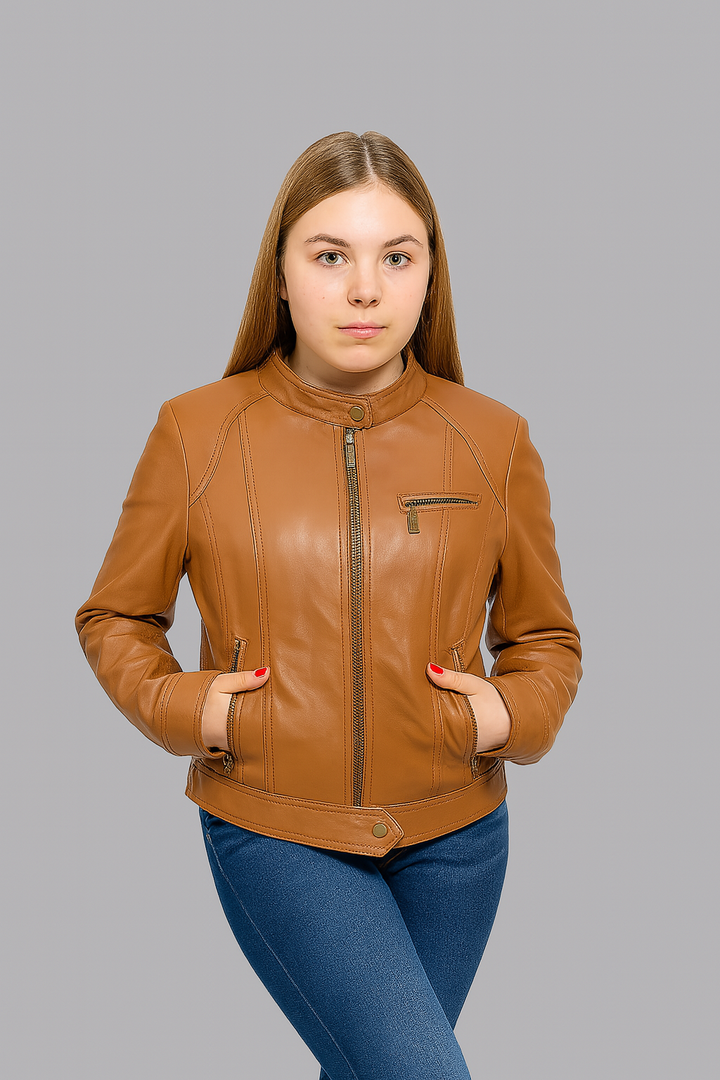Carmine Vale Women's Fashion Leather Jacket