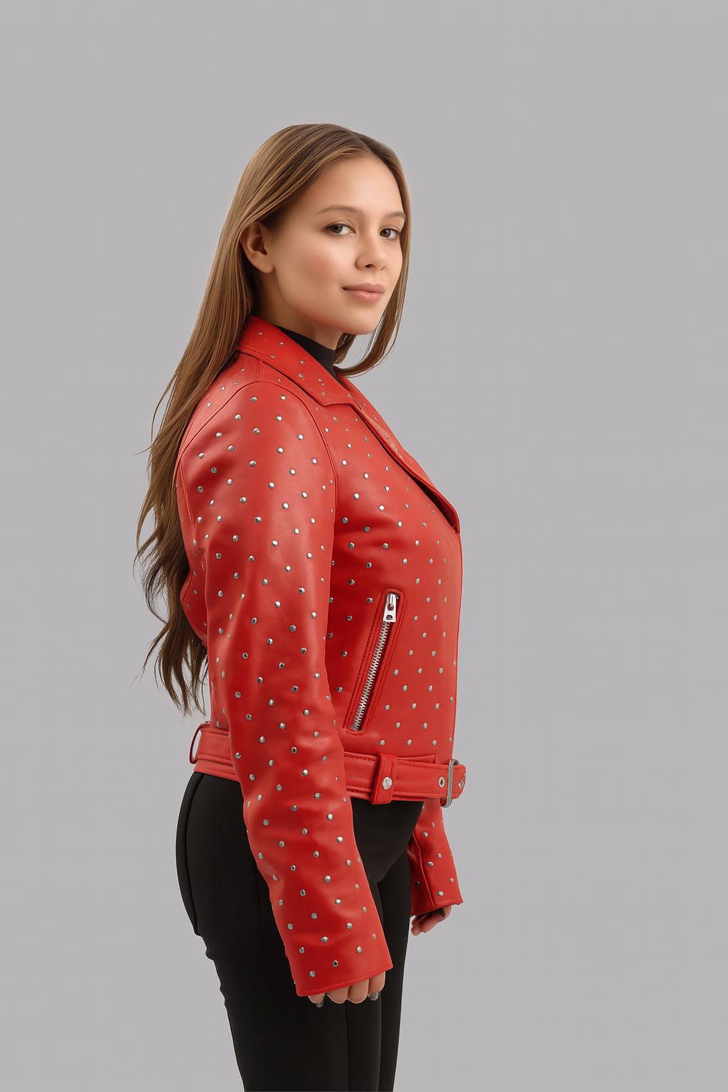 Claudia Women's Fashion Leather Jacket
