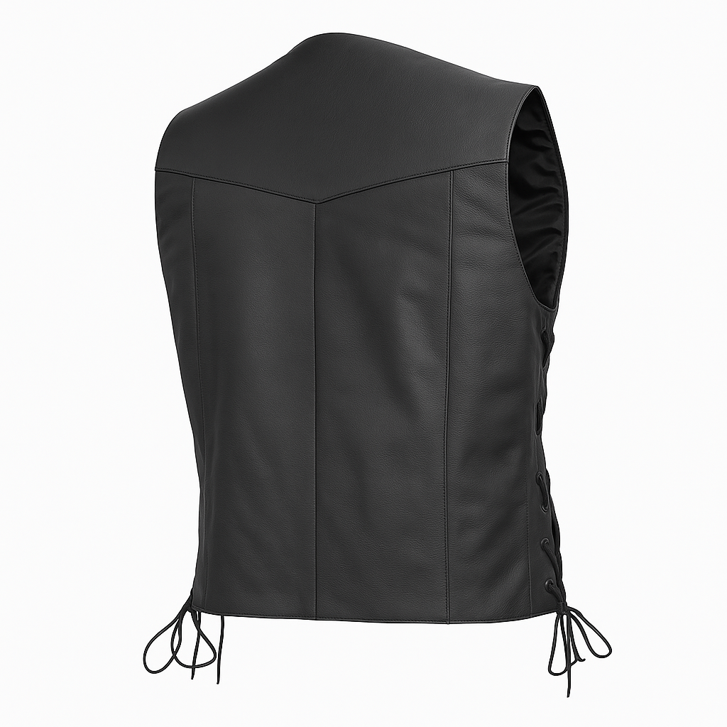 Darkride - Men's Classic Western Style Leather Vest