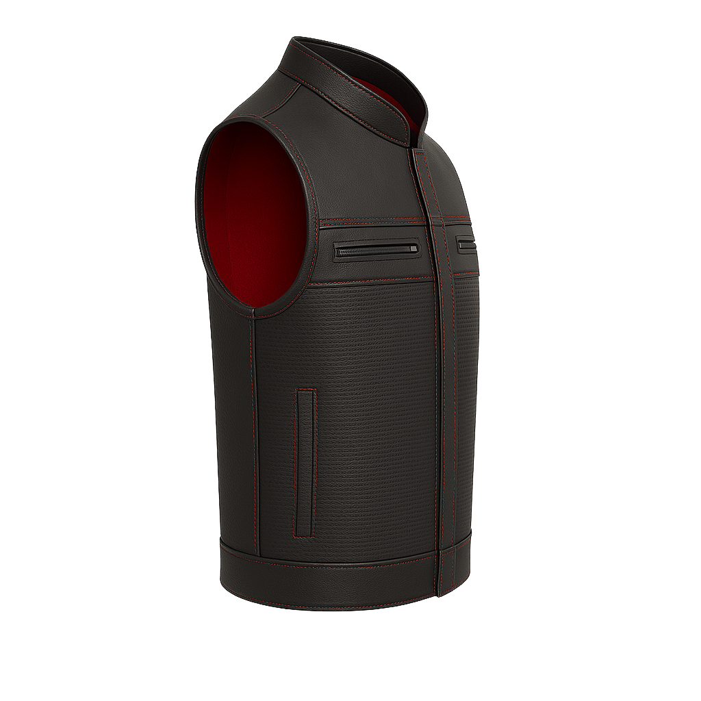 Voidrunner - Men's Motorcycle Perforated Leather Vest