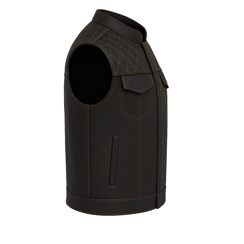 Scarlet Stitch - Men's Club Style Leather Vest