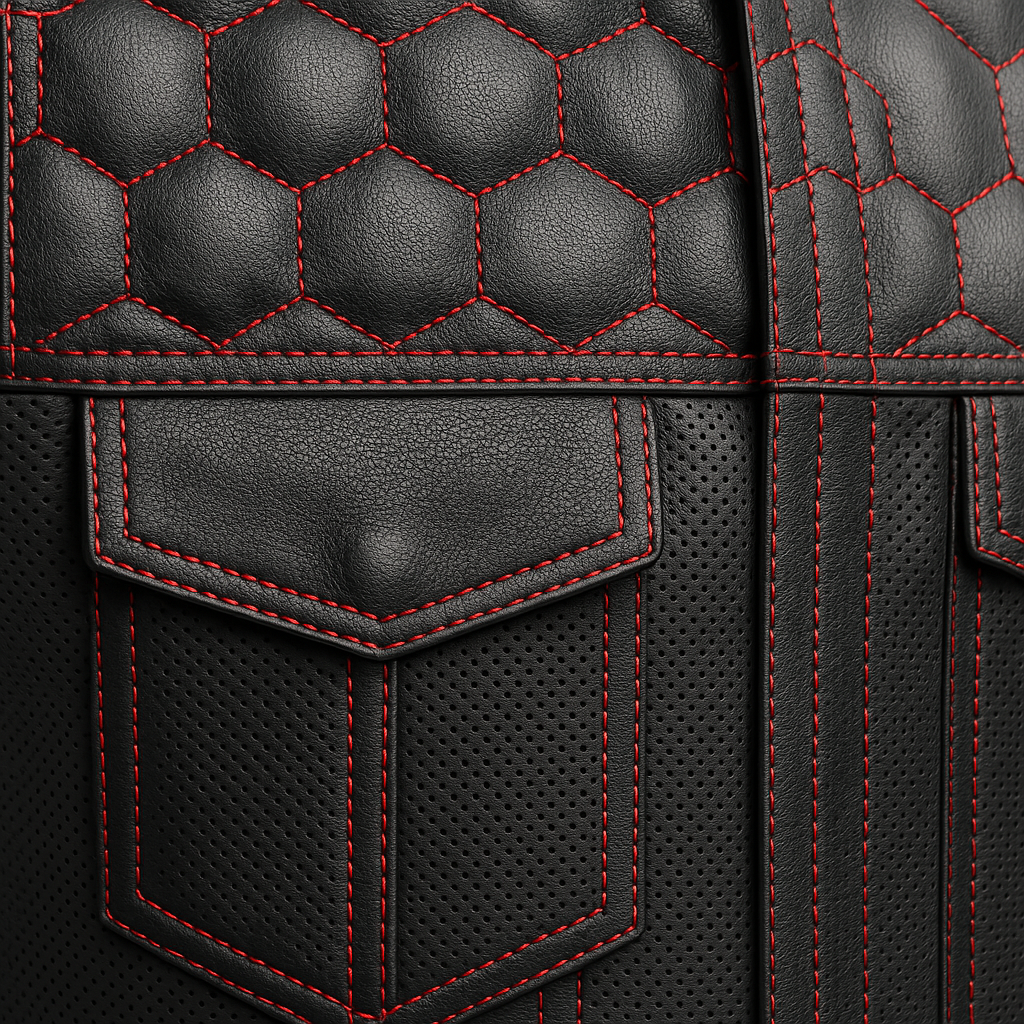 Darkcell - Perforated Men's Club Style Leather Vest