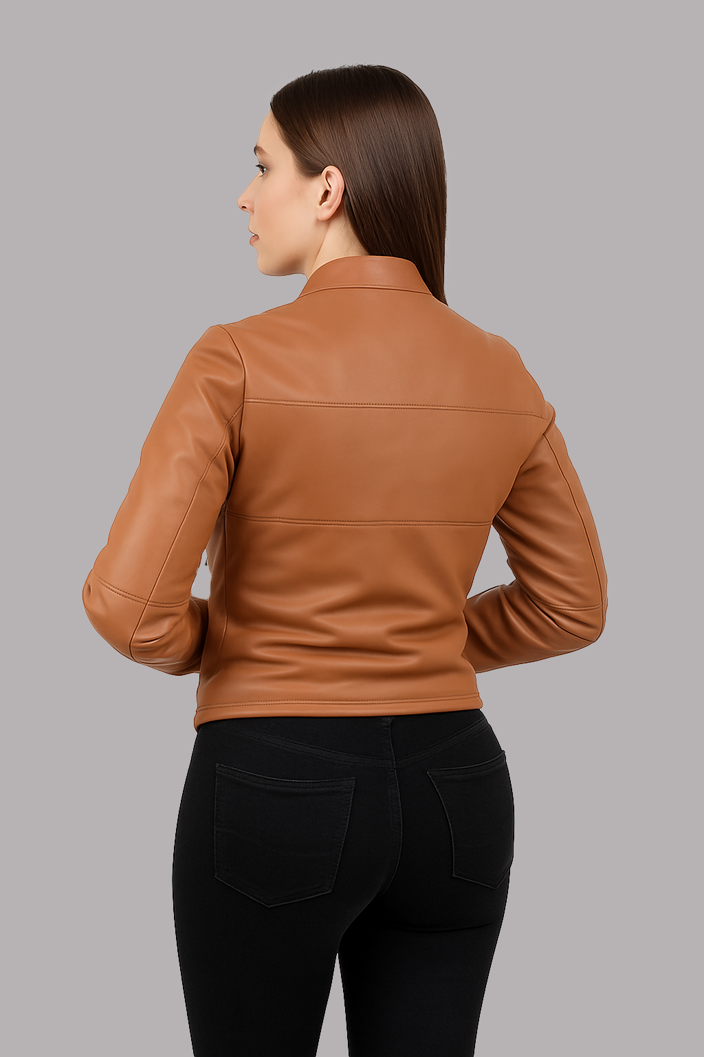 Olenna Pale Leather Jacket