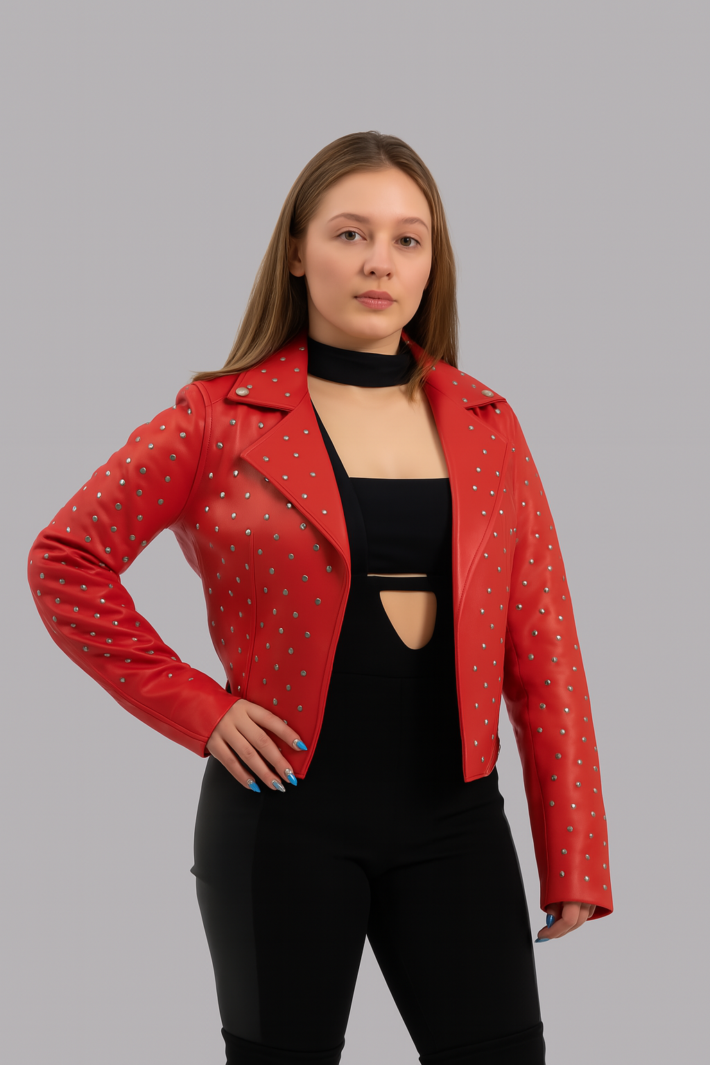 Claudia Women's Fashion Leather Jacket