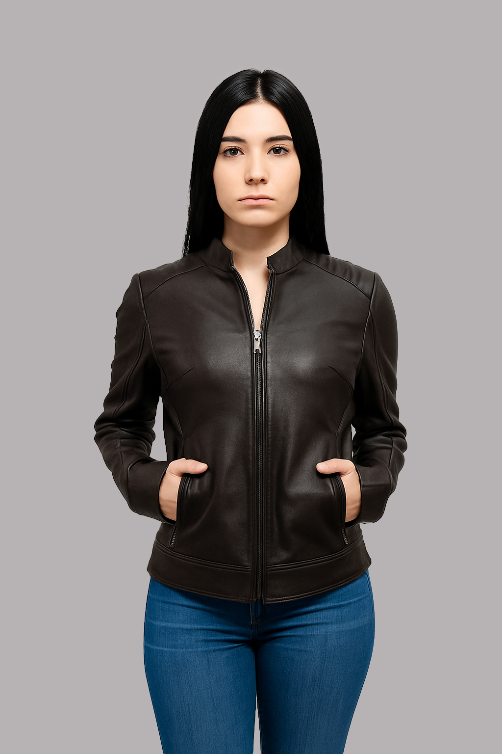 Viva Vegan by Beverly  Leather Perforated Jacket