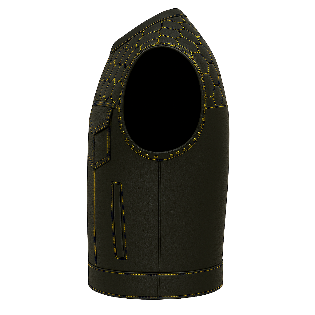 Stingblade - Perforated Men's Club Style Leather Vest