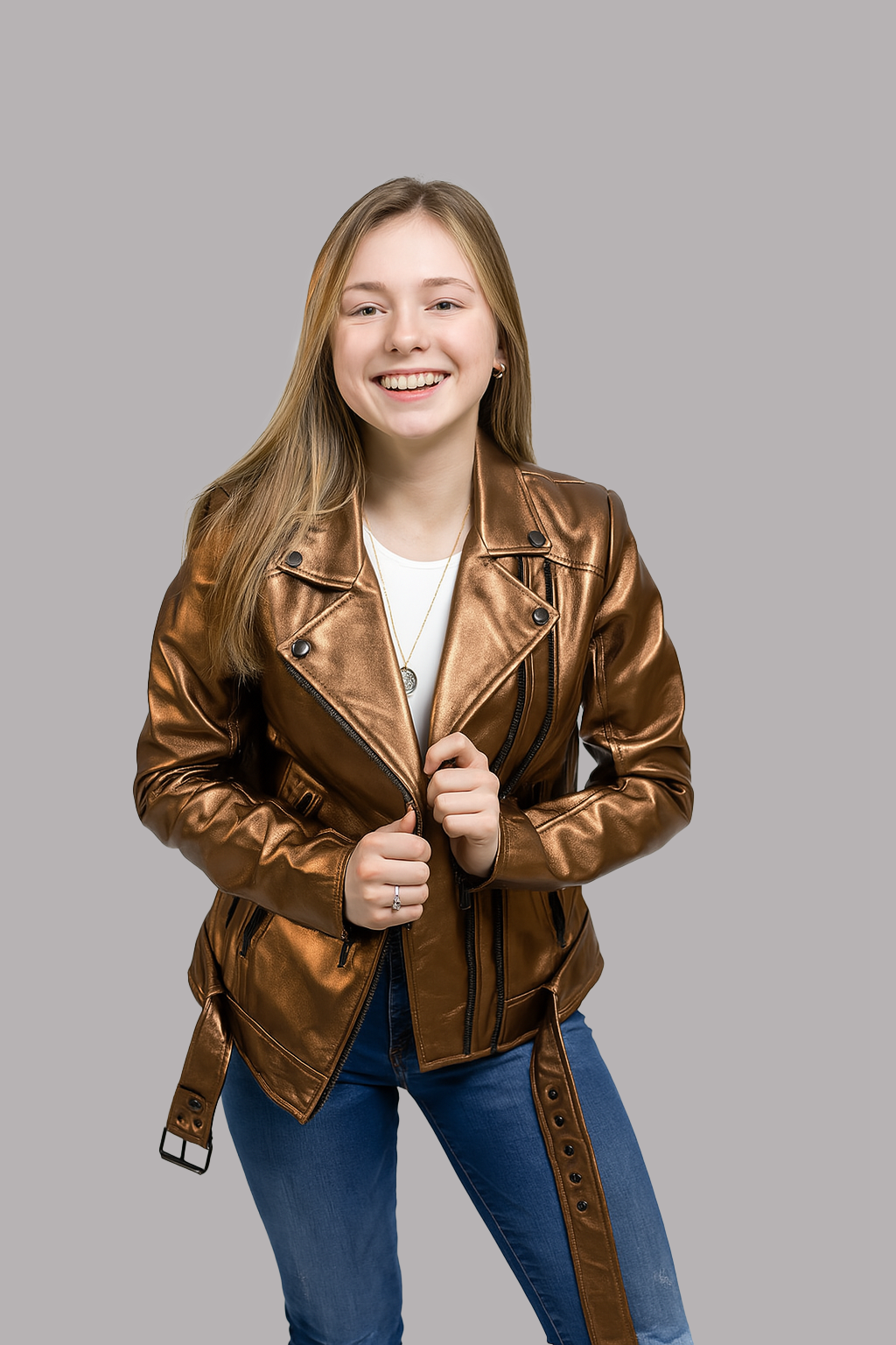 Hazelwyn Luxe Women's Lambskin Leather Jacket
