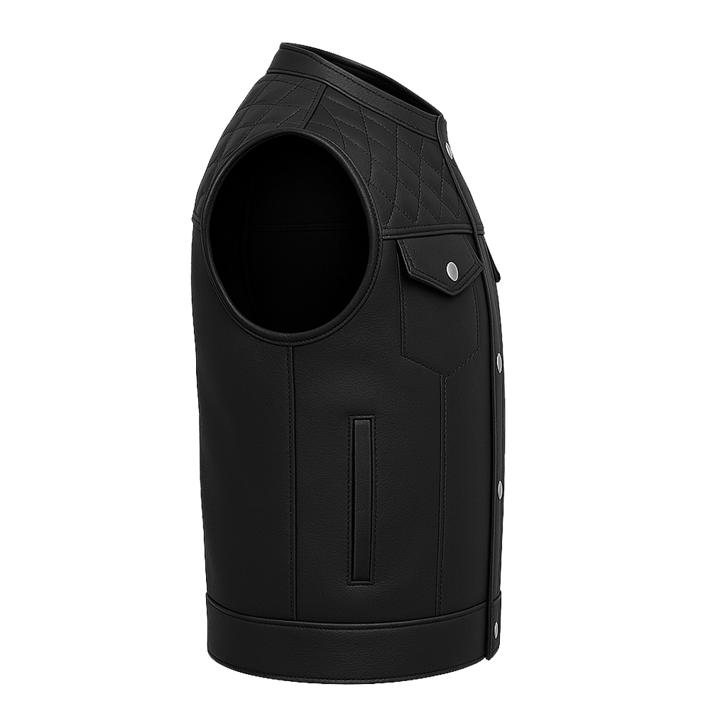 Stealth Commander - Men's Motorcycle Leather Vest