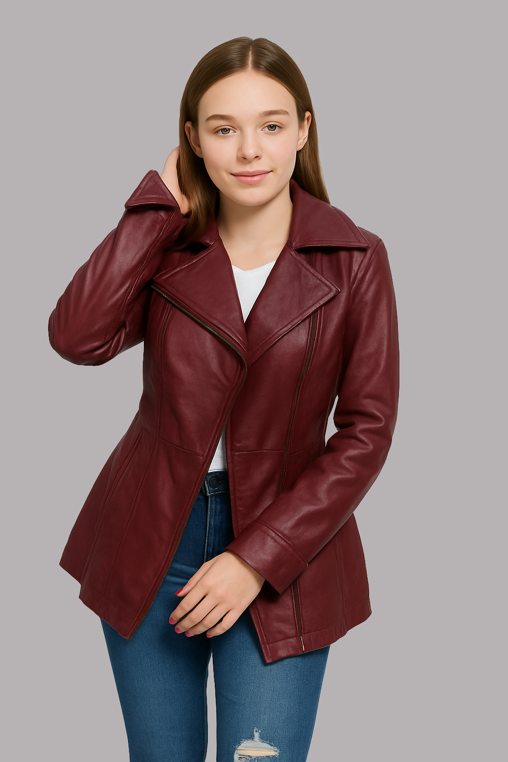 Elara Trench Leatger Coat