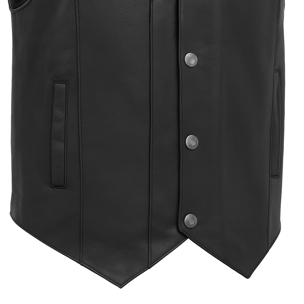 Steel Raven - Men's Motorcycle Western Style Leather Vest