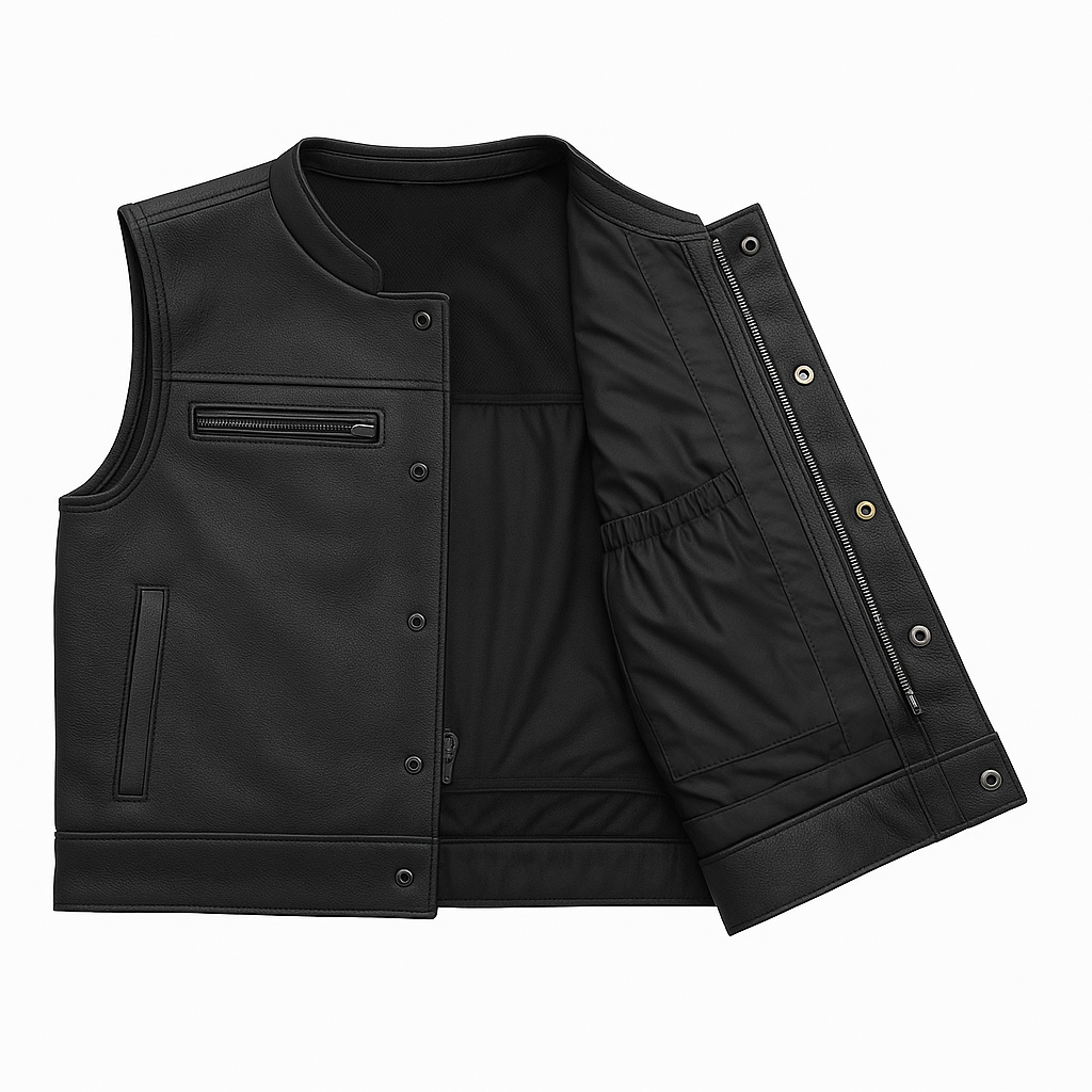 Gravemind - Men's Motorcycle Leather Vest