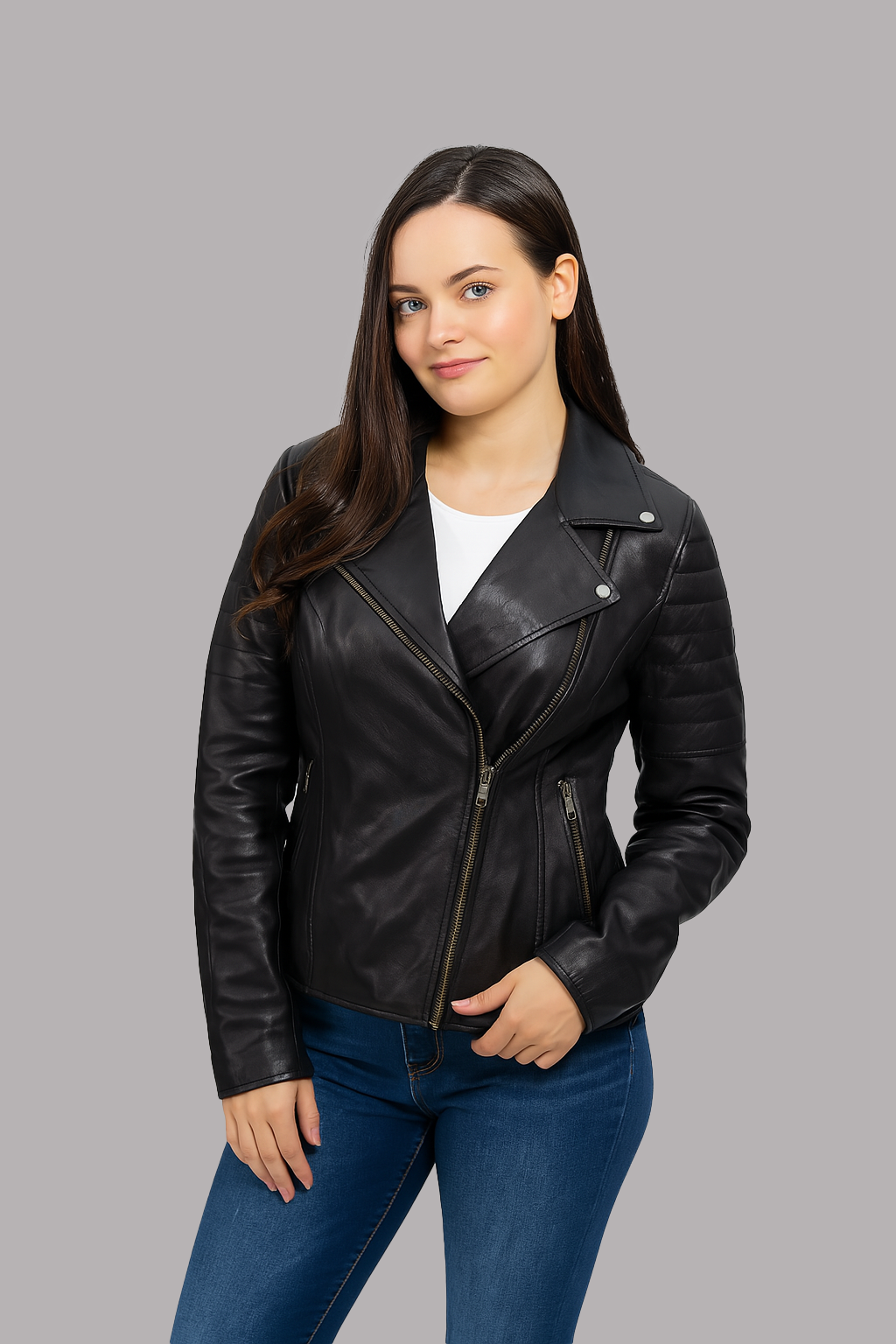 Yva Belle Fashion Lambskin Leather Jacket