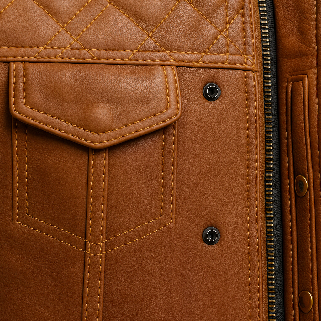 Savanna Storm - Men's Motorcycle Leather Vest