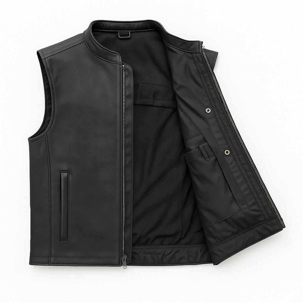 Midnight Club - Men's Motorcycle Leather Vest