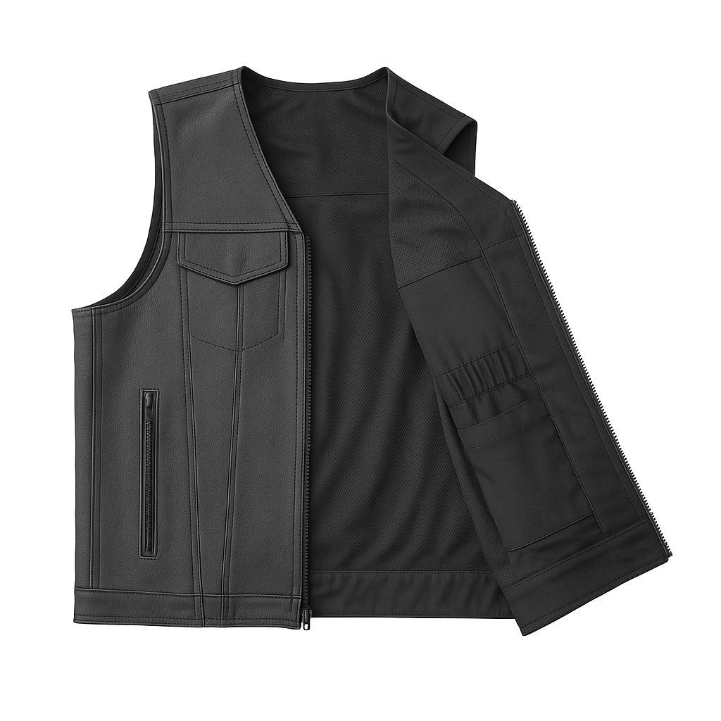 Dark Crusader - Men's Motorcycle Leather Vest