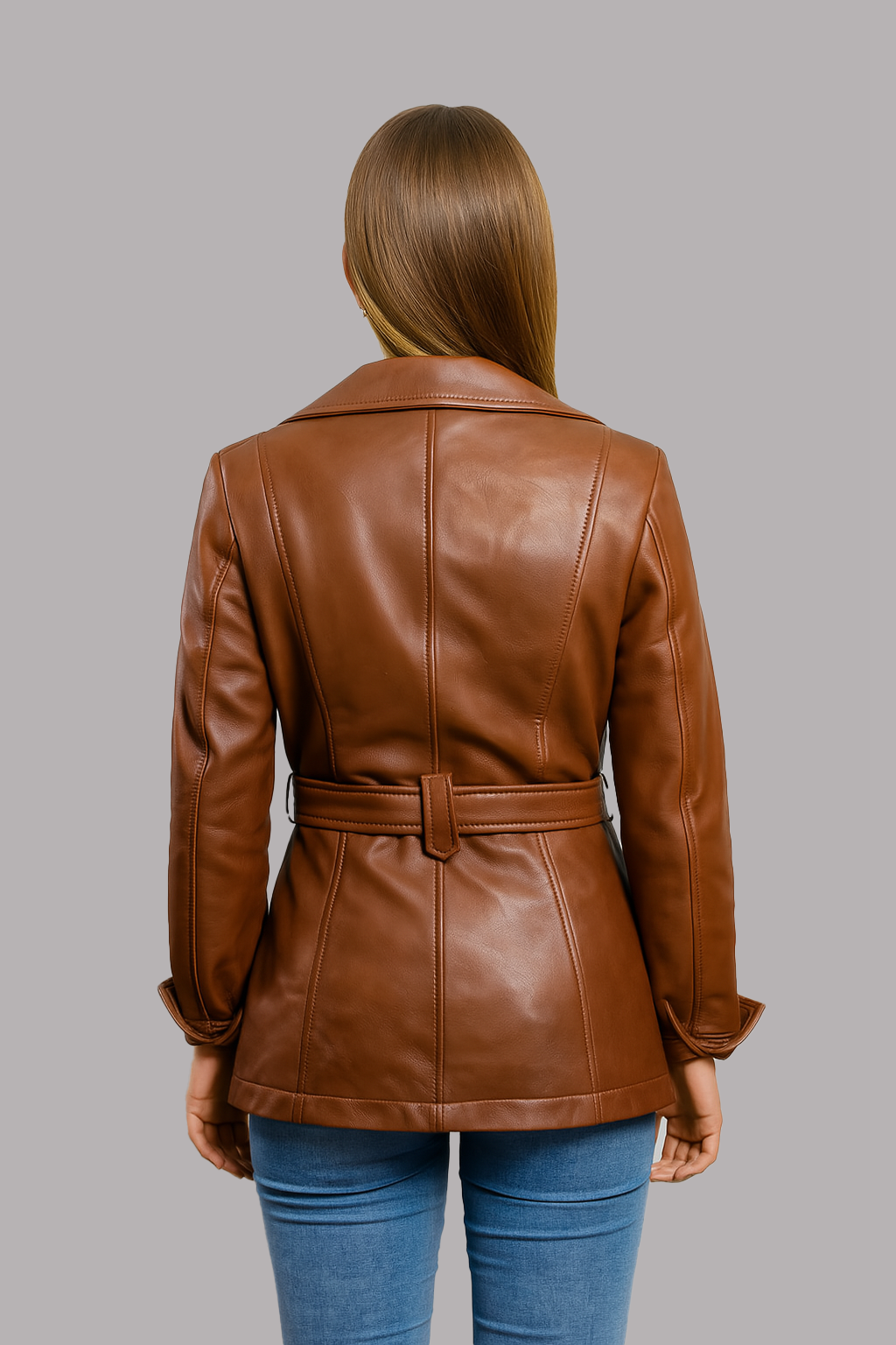 Elara Trench Leatger Coat