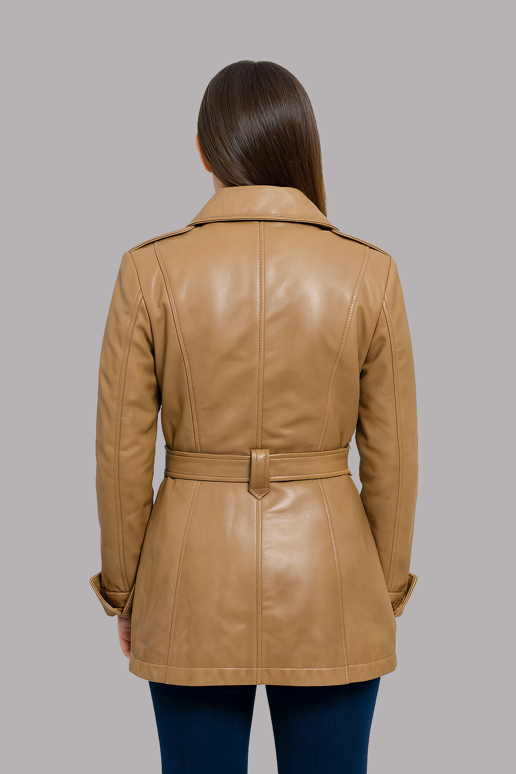 Elara Trench Leatger Coat
