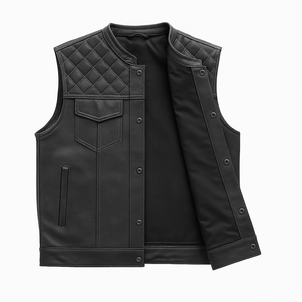 Scarlet Stitch - Men's Club Style Leather Vest