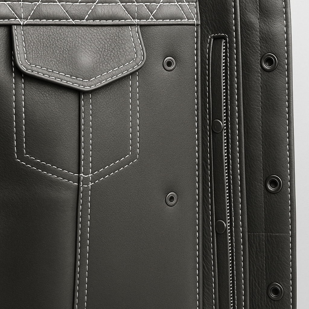 Scarlet Stitch - Men's Club Style Leather Vest