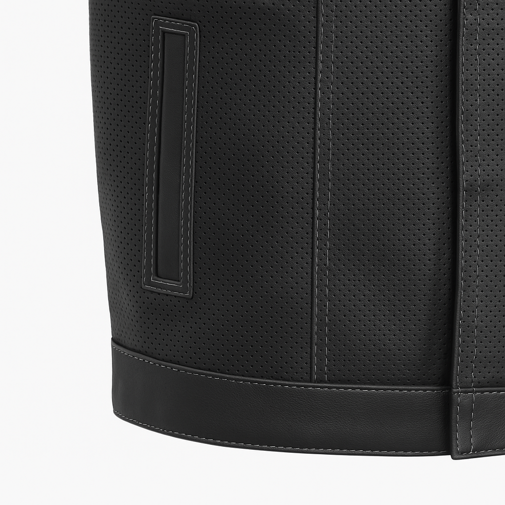 Ravencrest – Men’s Club Style Perforated Leather Vest