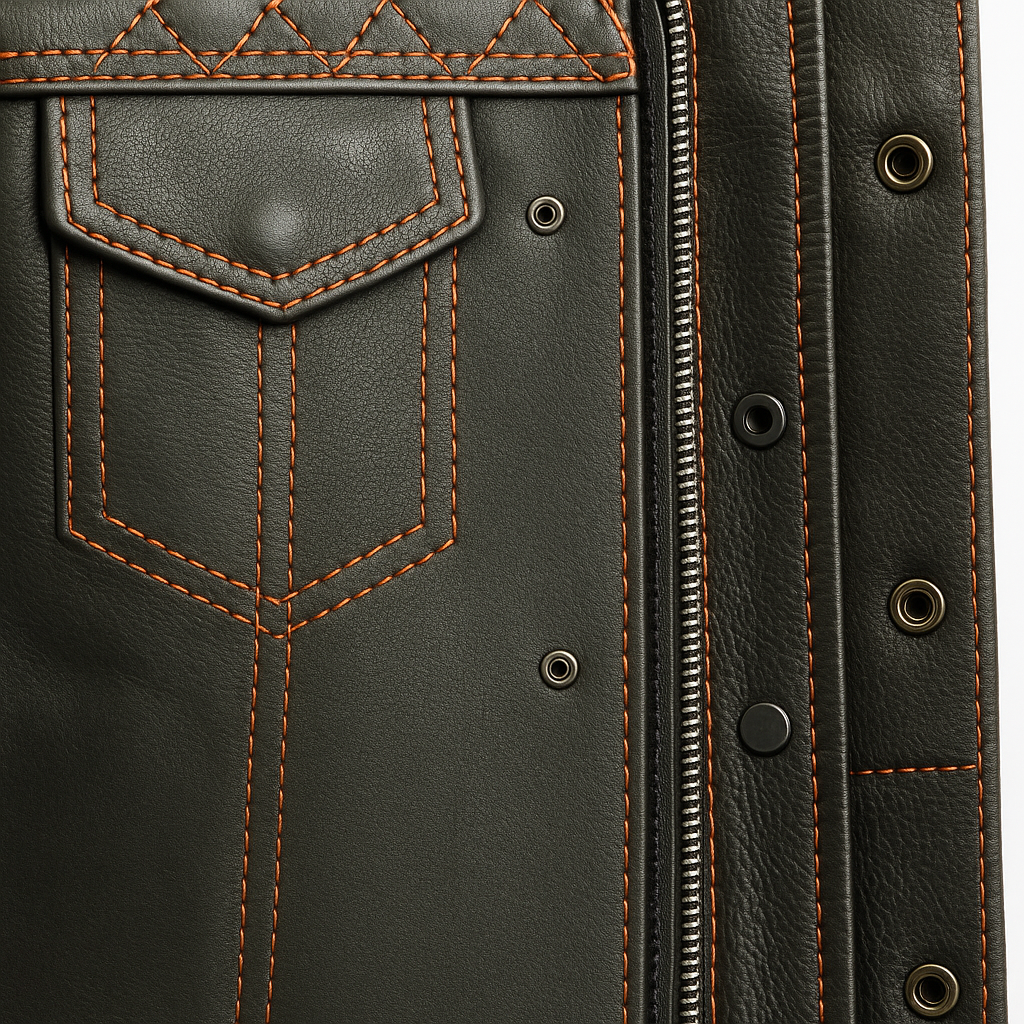 Scarlet Stitch - Men's Club Style Leather Vest
