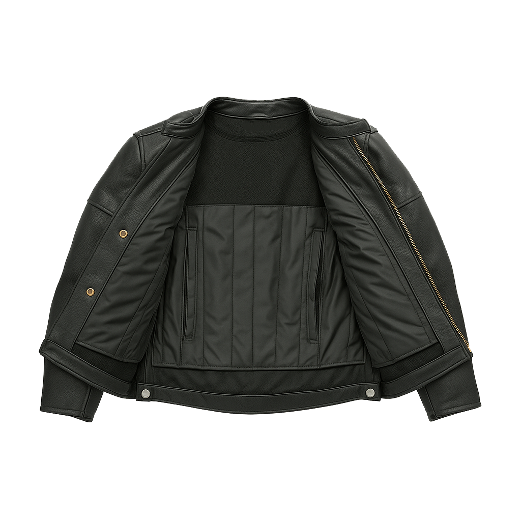 PR-205 Carbon Phantom – Men's Leather Motorcycle Jacket