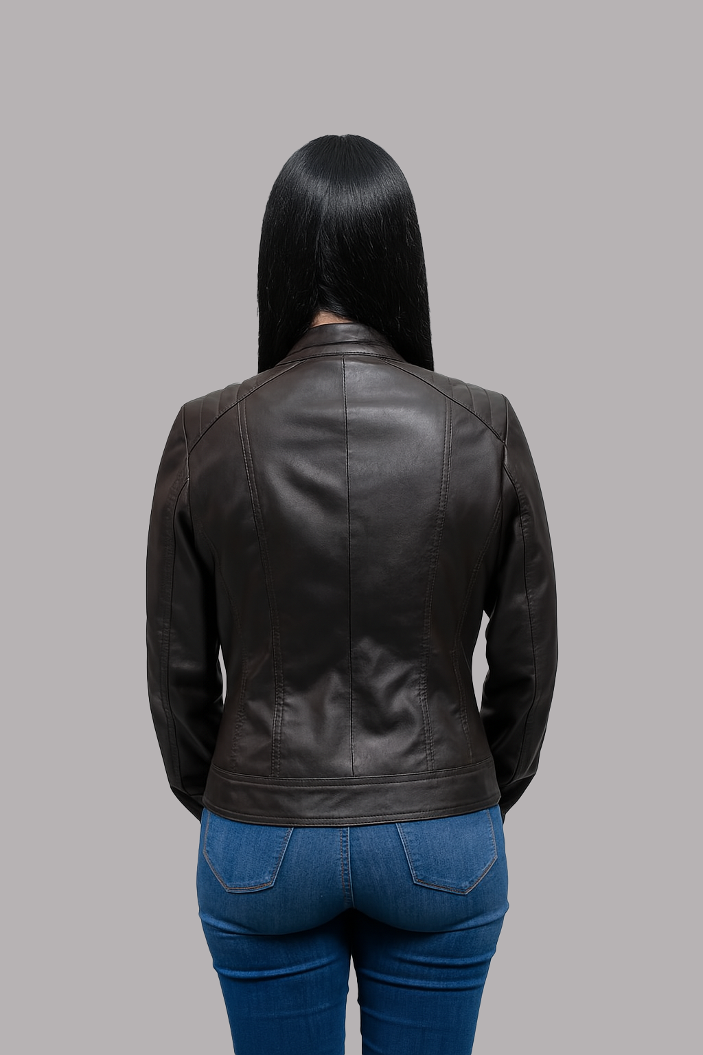 Viva Vegan by Beverly  Leather Perforated Jacket