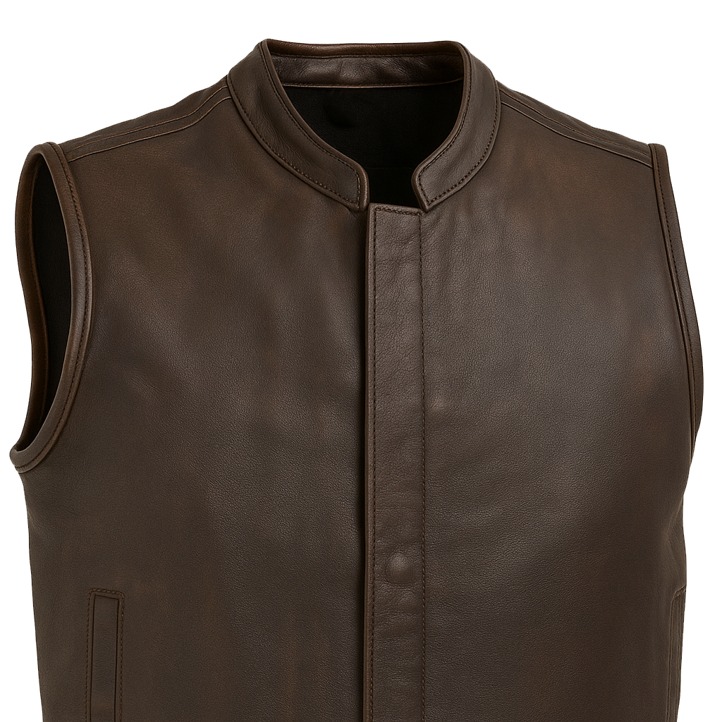 Darkhaven Man's Moto Club Leather Vest