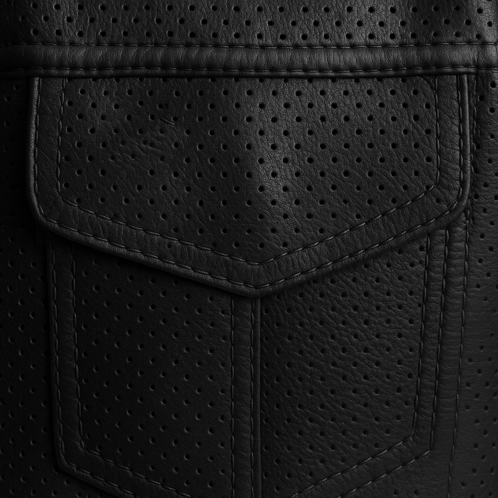Nightwolf - Men's Motorcycle Perforated Leather Vest