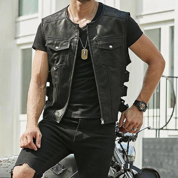 Men's Leather Vest