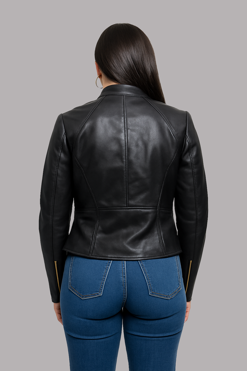 Zayna Crest Women's Fashion Leather Jacket